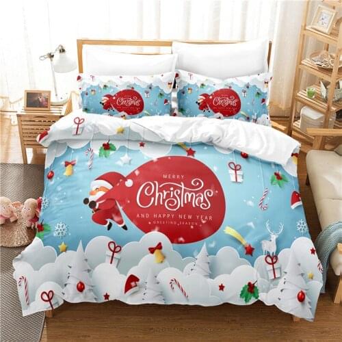 Santa Presents Bedding Set For Bedroom Soft Bedspreads For Bed Home Comefortable Duvet Cover Quilt Cover And Pillowcase