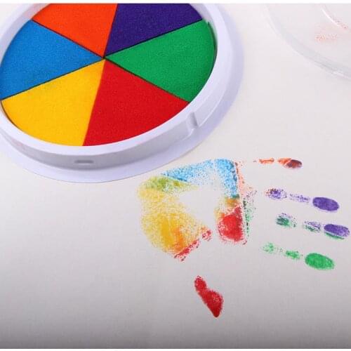 200pcs Baby Hand&Foot print Non-Toxic Hand Inkpad Watermark Infant Souvenirs Casting Clay colorful Footprint sponge
