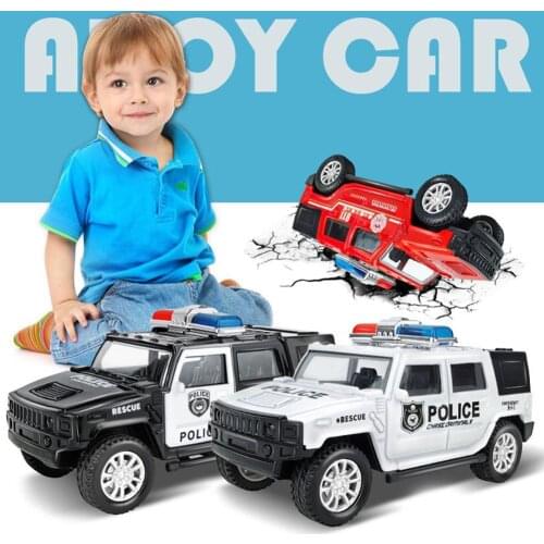 1/36 Simulation Police Car Vehicle Pull Back Truck Model Kids Toy Christmas New Year Gift Miniature Size Children Toys