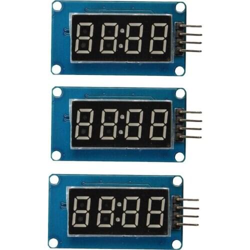 1pcs TM1637 4 Bits Digital LED Display Module For Arduino 7 Segment 0.36Inch Clock RED Anode Tube Four Serial Driver Board Pack