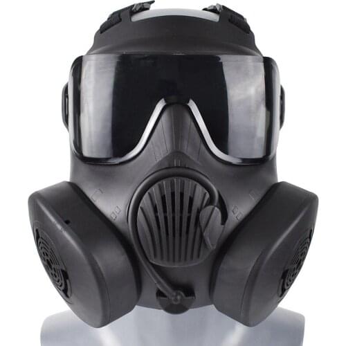 Full Face Tactical Protective Mask for Military Airsoft Shooting Hunting Riding CS Game Cosplay With Exhaust Fan Filters