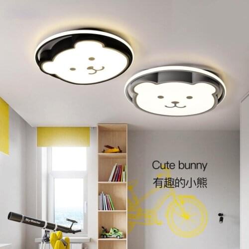 New Cute Bunny Ceiling Light For Living Room Home Led Panel Light Lamp For Childrens Room Bedroom Light Fixture lampara dor