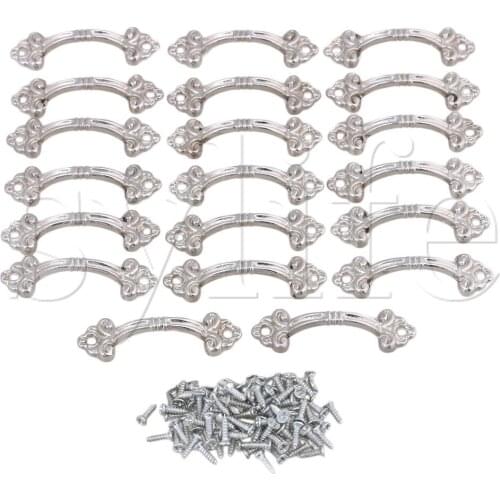 20x4.6x1.4cm Zinc Alloy Silver European Style Retro Drawer Pull Handle