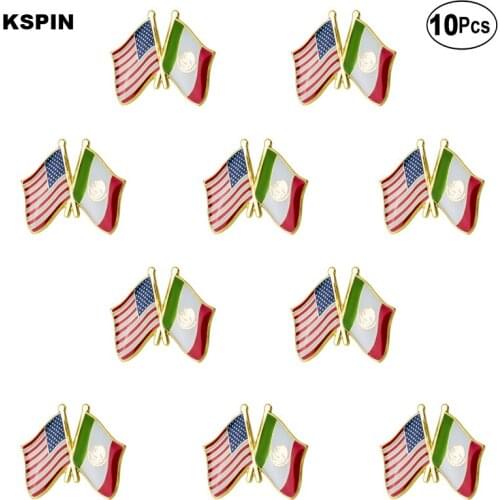 U.S.A Mexico Lapel Pin Flag badge Brooch Pins Badges 10Pcs a Lot