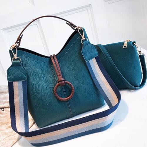 Messenger Bag Women Bucket Shoulder Bags Large Capacity Vintage Matte PU Leather Lady Handbag Luxury Designer Bolsos Mujer Black