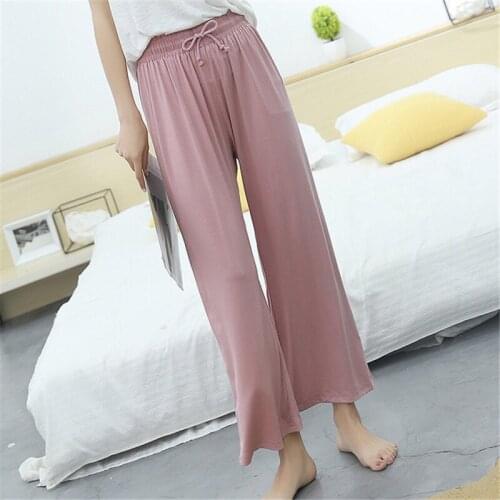 Loose pants Modal wide-leg pants Loose plus size casual fashion home pants evening pants Sleep Bottoms спальные штаны 2020