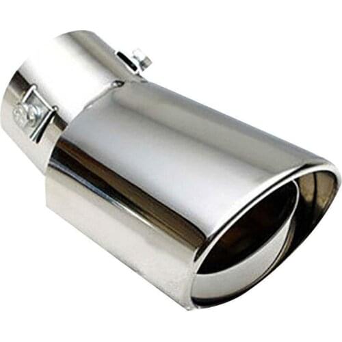 Muffler Pipe Stainless steel Universal Exhaust Pipe Car Vehicle Rear Round Tail Muffler Tip Chrome Throat Exhaust System