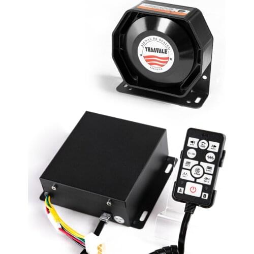 YHAAVALE Loud 100W 12V 18 Tone Car Fire Ambulance Horn Police Siren Speaker MIC PA Alarm System