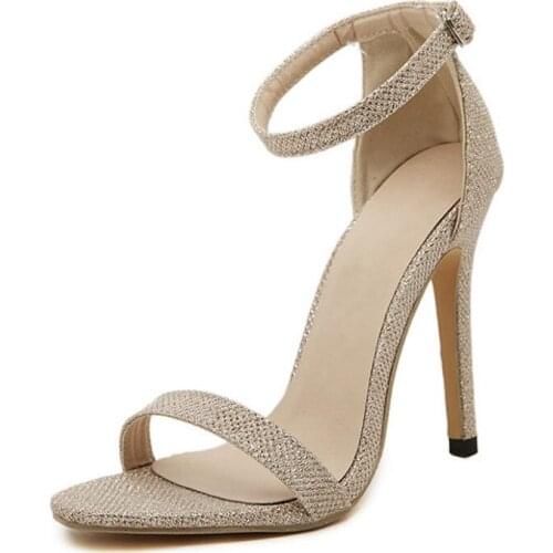 Sexy Women Sandals High Heels Summer Style Stilettos Thin High-Heel Ladies Shoes Woman Sandalias Mujer Plus Size 35-43 XKD4111