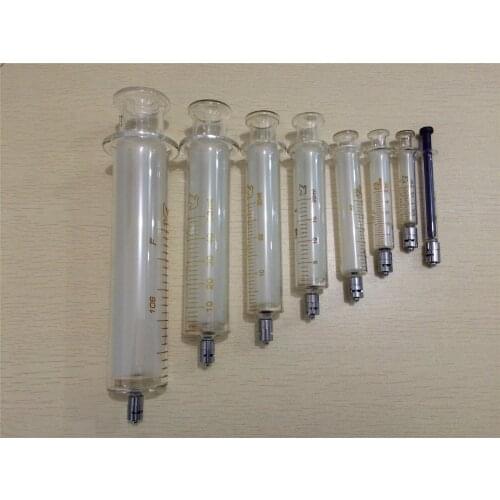 1ml 2ml 5ml 10ml 20ml 30ml 50ml 100ml Glass Syringe Luer Lock Injector Lab Glassware Recycling Sampler