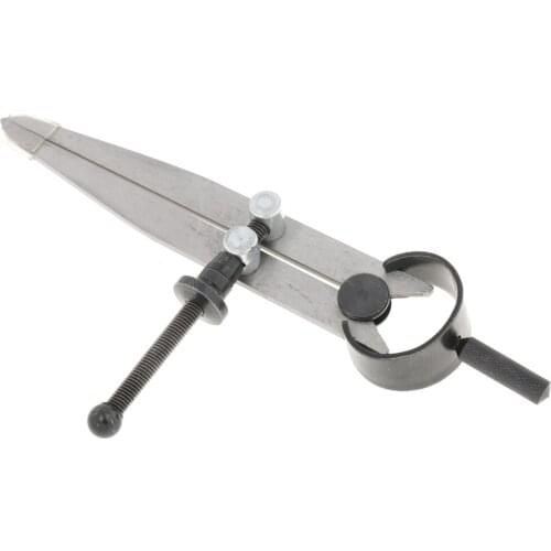 DIY Adjustable Scriber Wheel Compass Leather Stitch Hole Distance Gauge Divider Tool, 1PC