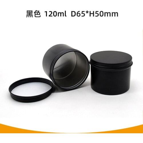 10pcs 120ml Empty Round Aluminum Box Metal Scented Candle Tin Jar Cosmetic Cream Candy Storage Pot Food Packaging Containers