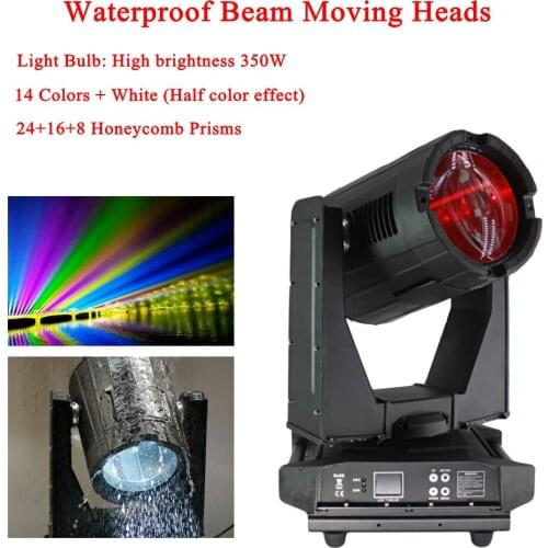 350W Waterproof Beam Moving Head Light 14 Colors And White With Half Color Effect Light MDX512 Beam Party Light For Stage Dj KTV