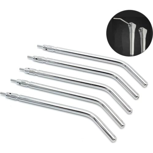 5Pcs/pack 3 Way Dental Air Water Syringe Spray Nozzles Tips Tube Stainless Steel Syringe Spray Nozzles Tips For Dentist Tools