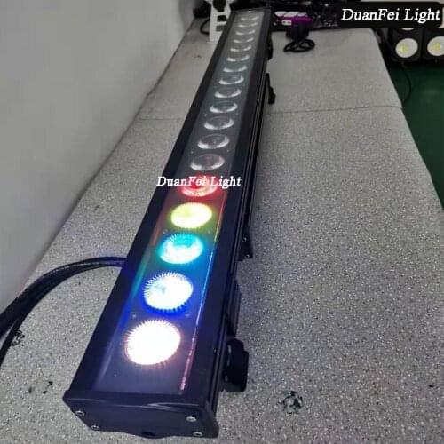 8 pieces outdoor led wash bar rgbwa pixel efffect dmx led wall washer bar 18x15w