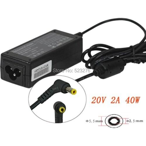 40W laptop adapter For MSI X320 X320x X340 X350 X360 X370 X400 20V 2A 5.5*2.5mm adapter