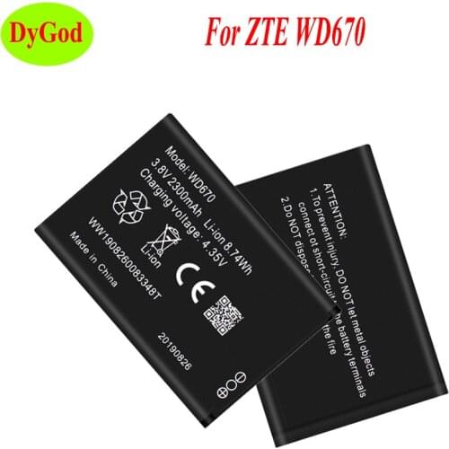 2300mAh For ZTE WD670 Battery Replacement Batterij High Quality Batteria Backup AKKU For ZTE WD670 Batterie