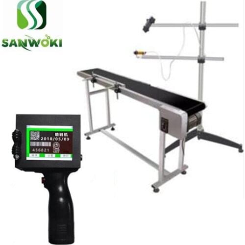 Automatic Pipe Carton code printing machine Inkjet Printer pattern printer machine with Laser bracket & Conveyor belt