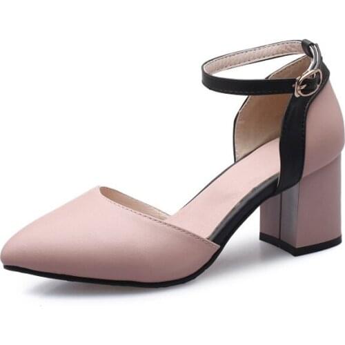 Big Size 11 12 13 14 15 high heels sandals women shoes woman summer ladies Shallow mouth Pointed cingulate Thick with sandals