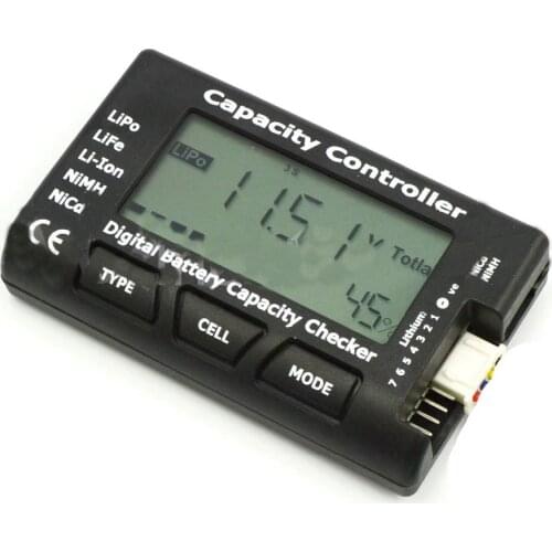 Comprobador de capacidad de batería Digital, contador de celdas Li Po, ion, Ni, versión 7, función equilibradora de CellMeter-7