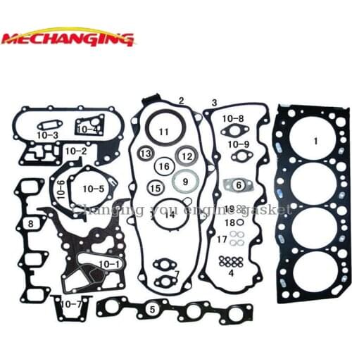 For TOYOTA HILUX LN HIACE 3.0 5L Full Set Automotive Spare Parts Engine Parts Auto Parts Engine Gasket 04111-54080 51009400
