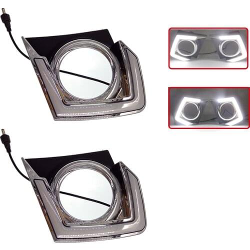 Daytime Running Lights For Mitsubishi Triton L200 2015 2016 2017 DRL Fog lamp cover 12V ABS DRL