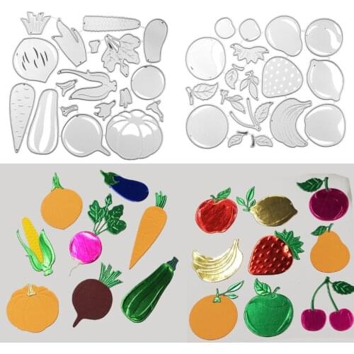 Fruits Vegetables Metal Cutting Dies Stencil Scrapbooking DIY Album Stamp Paper Card Embossing Decor Craft New Dies for 2021