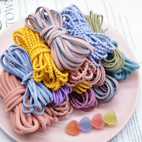 Korea High Elastic Rubber Band Tie Ponytail Diy Homemade Head Rope Raw Materials Dongdaemun Handmade Hair Jewelry Accessories