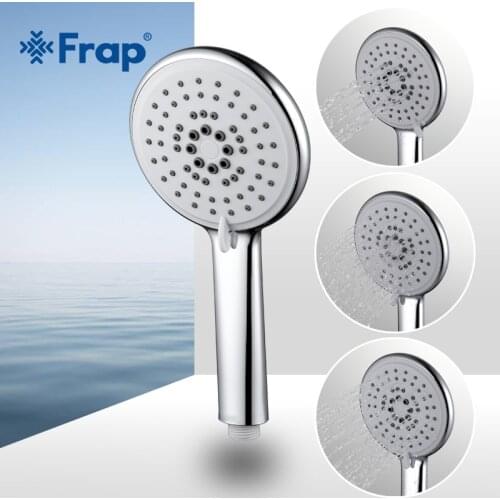Frap Three Adjustment Water saving Round shower head ABS plastic hand hold bath shower Bathroom Accessories F007