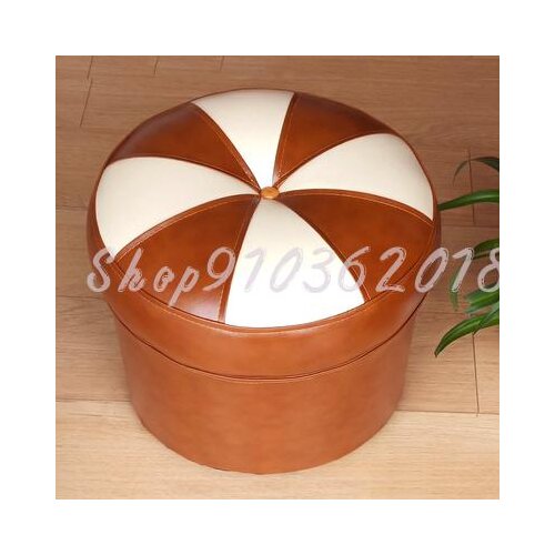 Small Leather Stool For Shoes Stool Sofa Stool Round Stool Square Stool Leather Pier Clothing Store Shoe Test Footstool Fashion