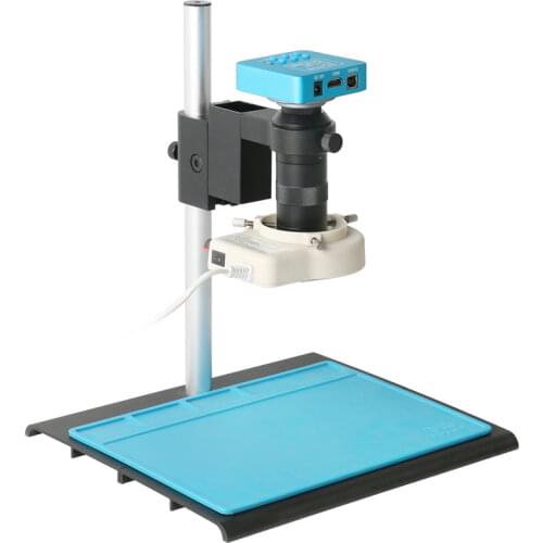 SONY IMX307 1080P Video HDMI USB Microscope Camera 100X Zoom C Mount Lens 56 LED Ring Light For Digital Image Acquisition