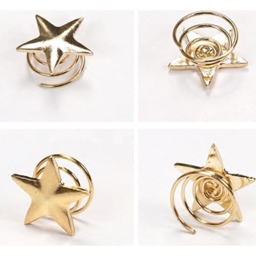 20pcs/lot Minimalist Star-Shape Spiral Hair Stick Women Hair Clip Bobby Pin Hairs Styling Spiral Spin Screw Twist Barrette