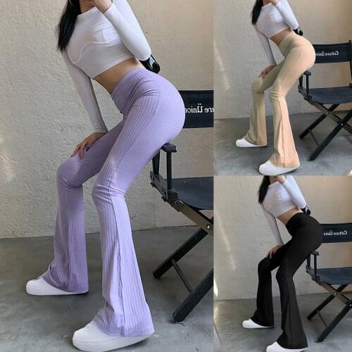 Korean Fashion Womens Pants Solid Color Skinny High-waist Micro-cut Trousers Casual Trousers 2021 Streetwear брюки женские