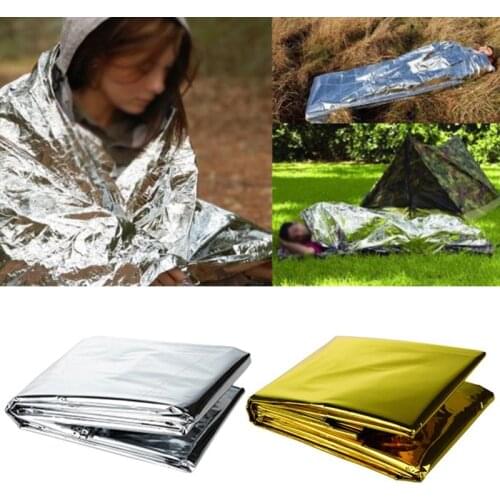 Outdoor Camping Emergency Blanket Aid Safety Survival Tools Lifesaving Thermal Insulation Sunscreen Hiking Camping Equipment