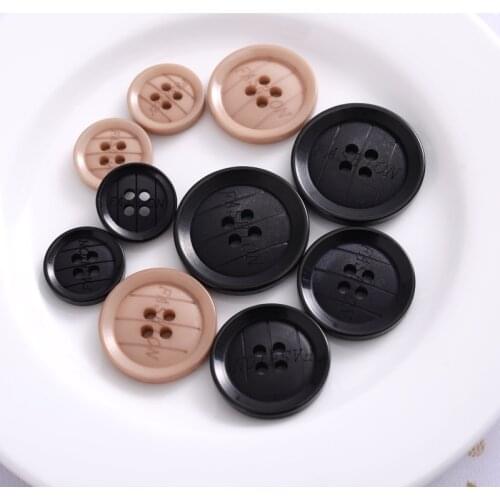 20-50Pcs 2 Color 4 Holes Solid Color Resin Sewing Buttons For Men Clothes Shirt DIY Bottons Apparrel Scrapbooking Accessories