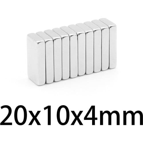 2/5/10/20/30/50/80PCS 20x10x4 mm Quadrate Rare Earth Neodymium Magnet 20x10x4mm Block Strong Powerful Magnets Sheet 20*10*4 N35
