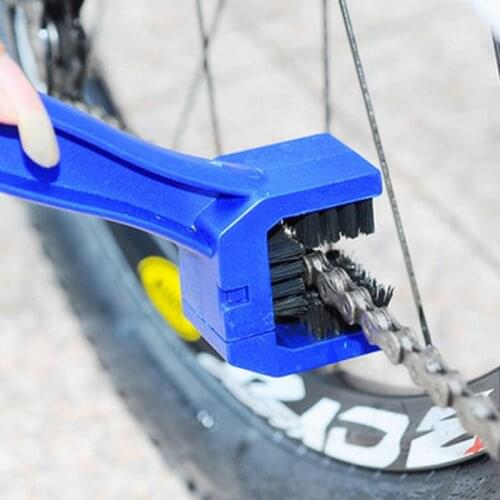 Cleaning Brush Dust Dirt Remover Motorcycle Bicycle Service Repair Too Cycle Bike Brake Chain Washer Dual Head R0040