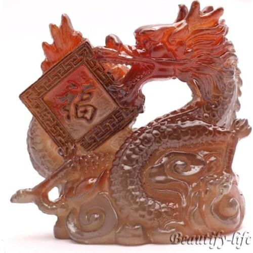 Allochroic Mascot, Lucky Dragon,Fengshui,Best Gifts,Novel present, arts&Crafts,Ornament will change color, tea pet, S1175B