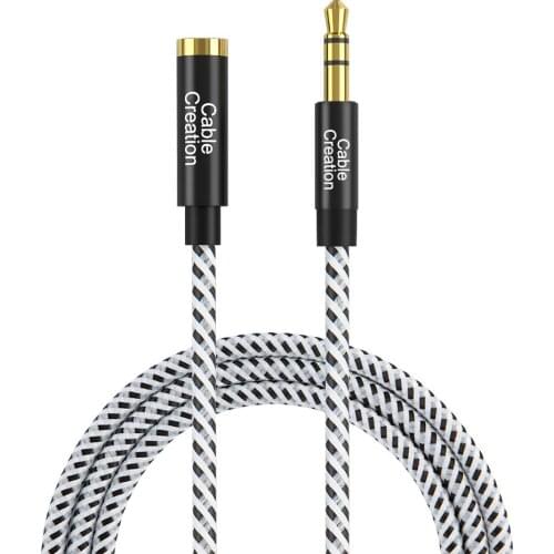 3.5mm Headphone Extension Cable, CableCreation 3.5mm Male to Female Stereo Audio Cable Adapter with Gold Plated Connector