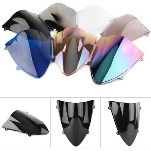 Motorcycle Double Bubble Windshield Windscreen For Kawasaki 250 250R EX250 2008 2009 2010 2011 2012 ABS Plastic