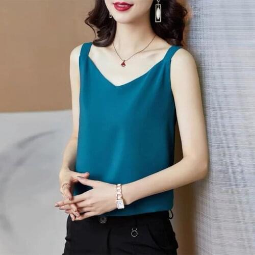 Women Summer Blouse Shirts V Neck Ruffle Blouses Backless Strap Office Ladies Sleeveless Casual Tops
