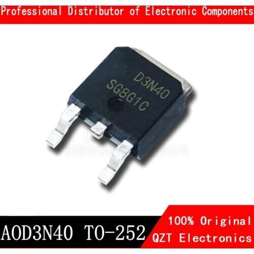10pcs/lot D3N40 AOD3N40 TO-252 400V 3A New original In Stock