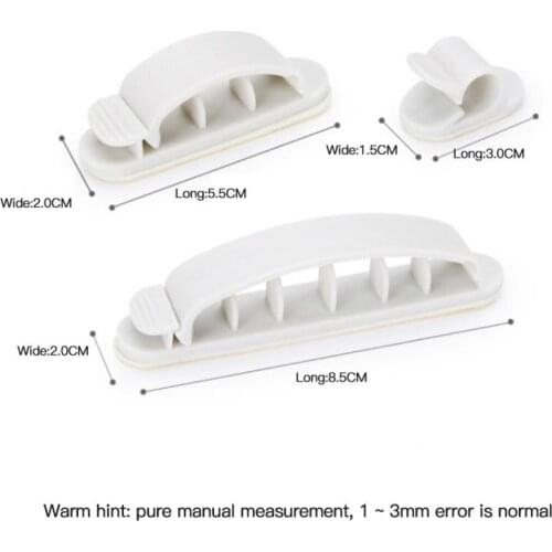 10ps Plastic Cable Winder Wire Organizer Desktop Clips Cord Management Headphone Cord Holder For Charging Line Desktop