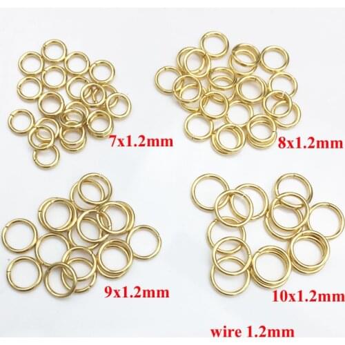 50pcs Stainless Steel Gold Tone Open Jump Rings Jewelry Findings Split Rings For DIY Accessories Dia. 3.5mm-10mm
