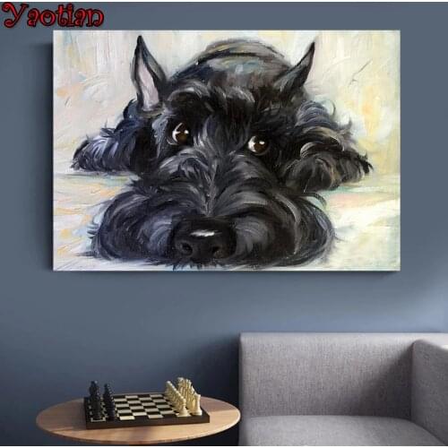 5D Diamond painting Schnauzer Diy Diamond embroidery pattern full drill square round Diamond Mosaic Cross Stitch Animals Dog