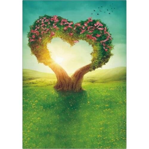 5D Diy Diamond Cross Stitch Heart shaped wreath of trees Round square Diamond Embroidery Needlework Diamond Mosaic CraftsZP-2602