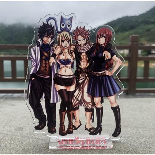Anime FAIRY TAIL Etherious • Natsu • Dragneel Lucy Heartfilia Cartoon Acrylic Stand Figure Model Plate Collection Desktop Toy