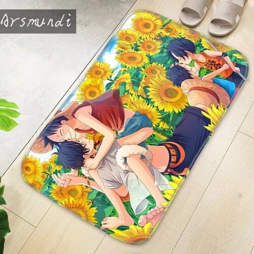 Anime Door Mat ONE PIECE Bath Mats Rugs for Bedroom Doormat Entrance Door Kitchen Carpet Carpets for Living Room Floor Rug Home