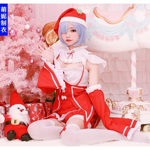 Anime Re:Life in a different world from zero Cosplay Halloween Party Christmas costume Cos Rem/Ram COSPLAY clothing winter