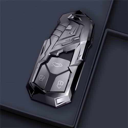 Zinc Alloy Car Smart Key Case Cover Fob Shell Keychain For Audi A4 Q7 Q5 TT A3 A6 SQ5 R8 S5 Keyless Entry Remote Key Car Styling